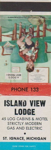 Chalet North Motel (Island View Lodge Motel) - Matchbook (newer photo)